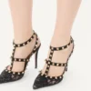Rockstud Lace Pump With Straps 100Mm