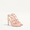 Rockstud Lace Pump With Straps 100Mm