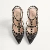 Rockstud Lace Pump With Straps 100Mm