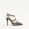 Rockstud Lace Pump With Straps 100Mm
