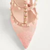 Rockstud Lace Pump With Straps 100Mm