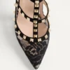 Rockstud Lace Pump With Straps 100Mm