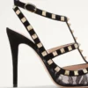 Rockstud Lace Pump With Straps 100Mm