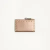 Rockstud Laminated Grainy Calfskin Card Holder With Zip Rockstud Laminated Grainy Calfskin Card Holder With Zip