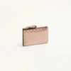 Rockstud Laminated Grainy Calfskin Card Holder With Zip Rockstud Laminated Grainy Calfskin Card Holder With Zip