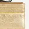 Rockstud Laminated Grainy Calfskin Card Holder With Zipper