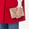 Rockstud Laminated Grainy Calfskin Clutch Bag Rockstud Laminated Grainy Calfskin Clutch Bag