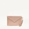 Rockstud Laminated Grainy Calfskin Clutch Bag Rockstud Laminated Grainy Calfskin Clutch Bag