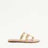Rockstud Laminated Nappa Slide Sandal