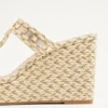 Rockstud Laminated Nappa Wedge Sandal 90 Mm