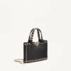 Rockstud Mini Shopping Bag In Grainy Calfskin