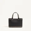 Rockstud Mini Shopping Bag In Grainy Calfskin