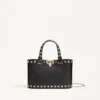 Rockstud Mini Shopping Bag In Grainy Calfskin