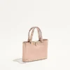 Rockstud Mini Shopping Bag In Laminated Grainy Calfskin
