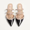 Rockstud Patent-Leather Mule