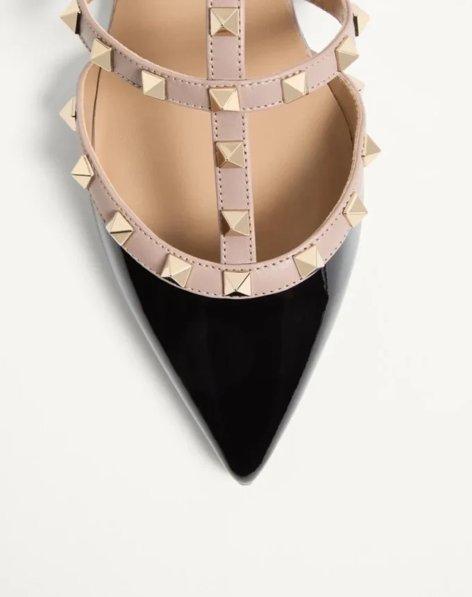 Rockstud Patent-Leather Mule