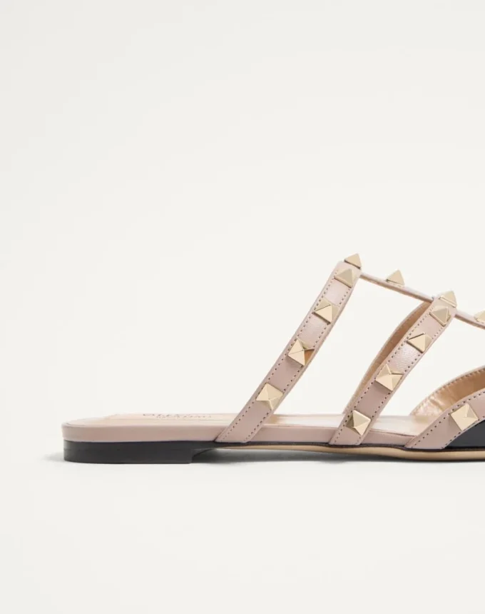 Rockstud Patent-Leather Mule