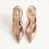 Rockstud Pump In Laminated Nappa Leather 100MM