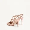 Rockstud Pump In Laminated Nappa Leather 100MM