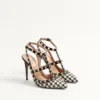 Rockstud Pump In Pied-De-Poule Fabric 100Mm