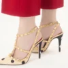 Rockstud Pump with Plus de Pois embroidery 100mm