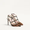 Rockstud Pumps With Straps In Pony-Effect Calfskin 100Mm