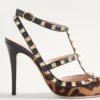 Rockstud Pumps With Straps In Pony-Effect Calfskin 100Mm