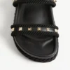 Rockstud Slide Sandal in Calfskin 20mm