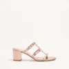 Rockstud Slide Sandal In Laminated Nappa 60Mm