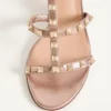 Rockstud Slide Sandal In Laminated Nappa 60Mm