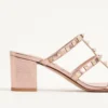 Rockstud Slide Sandal In Laminated Nappa 60Mm