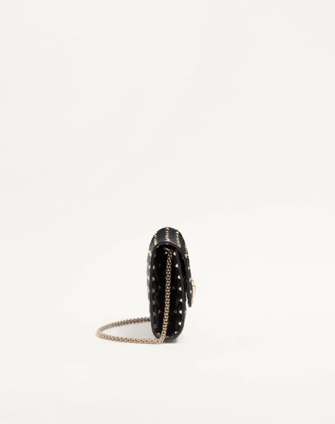 Rockstud Spike Nappa Leather Crossbody Clutch Bag