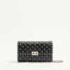 Rockstud Spike Nappa Leather Crossbody Clutch Bag