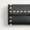Rockstud Trifold Wallet In Grainy Calfskin Rockstud Trifold Wallet In Grainy Calfskin