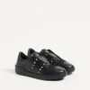 Rockstud Untitled Sneaker In Calfskin Leather