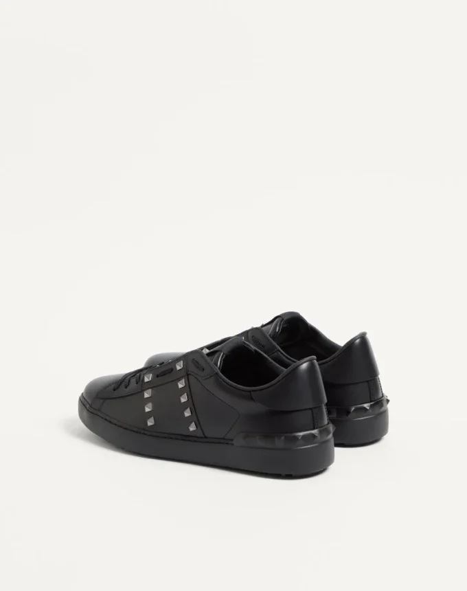 Rockstud Untitled Sneaker In Calfskin Leather