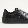 Rockstud Untitled Sneaker In Calfskin Leather