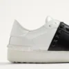 Rockstud Untitled Sneaker In Calfskin Leather With Tonal Studs