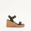 ROCKSTUD WEDGE IN CALFSKIN 100MM