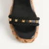 ROCKSTUD WEDGE IN CALFSKIN 100MM