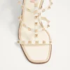 Rockstud Wedge Sandal In Calfskin With Cornely Embroidery 80Mm