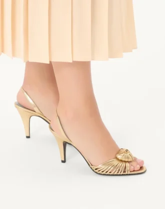 Royal Sandal In Laminated Nappa Leather 85Mm