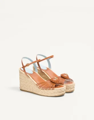 Royal Wedge Kidskin Sandal 100Mm