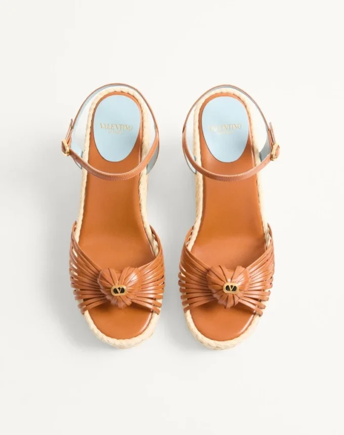 Royal Wedge Kidskin Sandal 100Mm