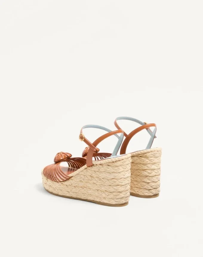 Royal Wedge Kidskin Sandal 100Mm