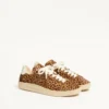 Royco Sneaker in Hair Calf with Fauve Eclat Print and Nappa Calf Leather