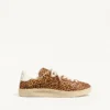 Royco Sneaker in Hair Calf with Fauve Eclat Print and Nappa Calf Leather