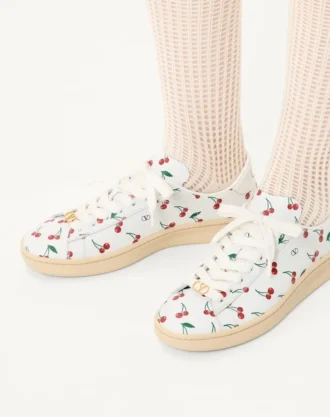 Royco Sneaker In Nappa Calfskin With Cherryfic Pattern