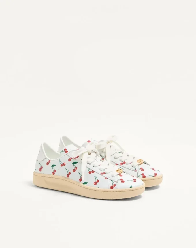 Royco Sneaker In Nappa Calfskin With Cherryfic Pattern
