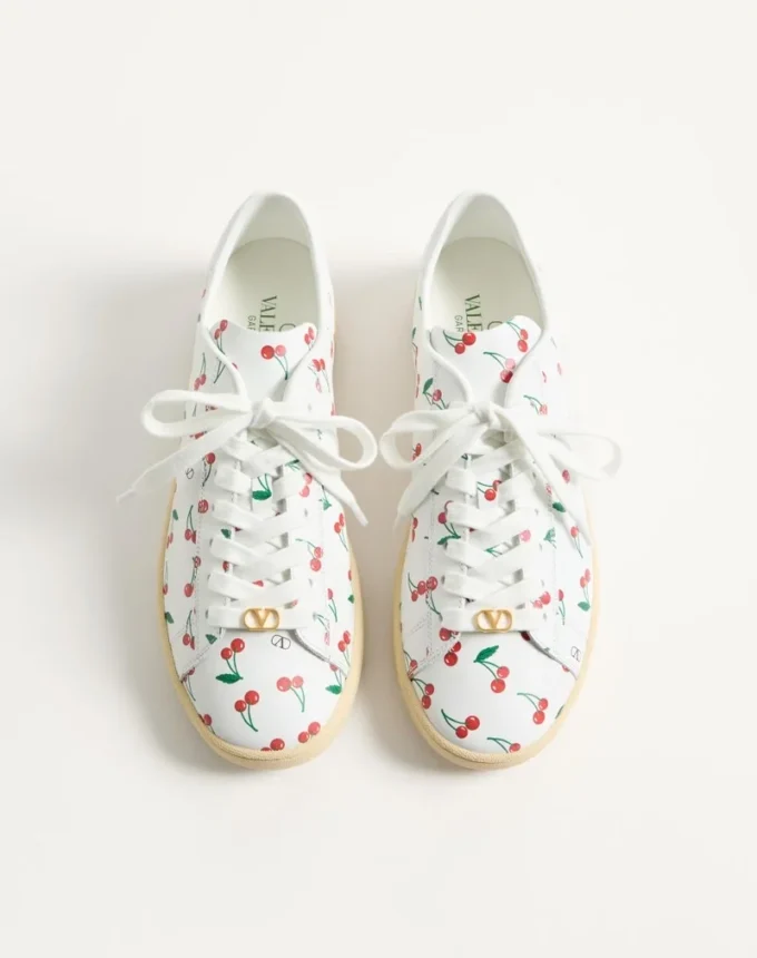 Royco Sneaker In Nappa Calfskin With Cherryfic Pattern